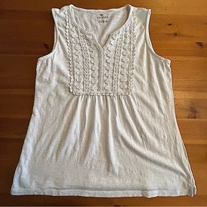 Talbots eyelet broderie sleeveless top